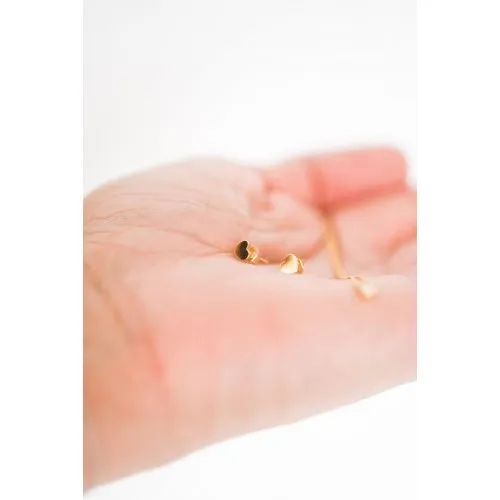 10k Gold Heart Mini Stud Earrings