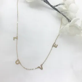 10k Gold LOVE Charm Necklace