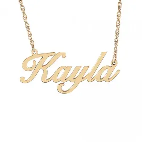 10K Gold Script Name Necklace