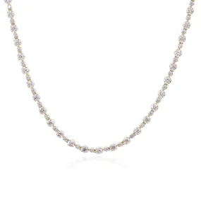 14K YELLOW GOLD ALTERNATING DIAMOND NECKLACE 5.78CTW