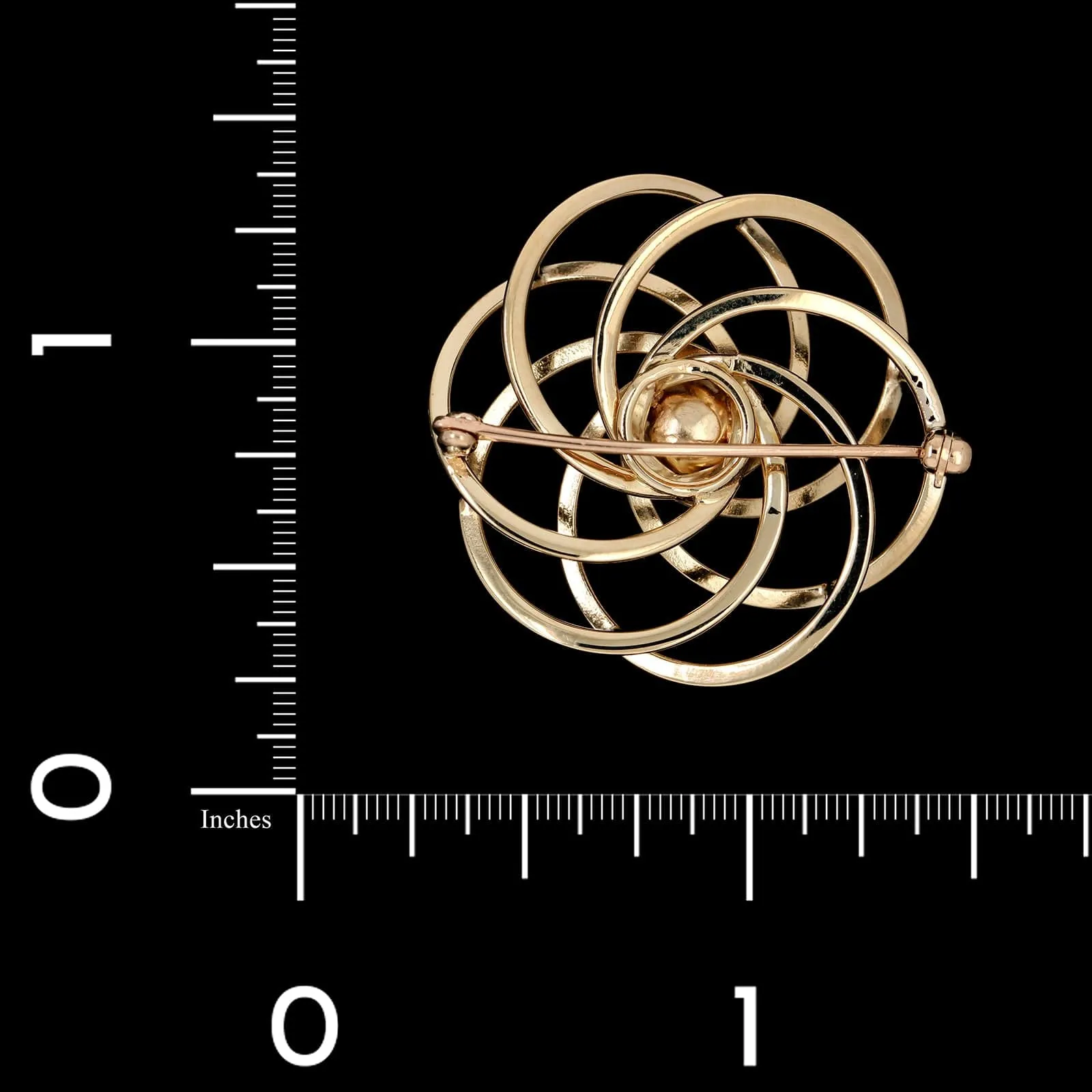 14K Yellow Gold Estate Cultured Pearl Pin