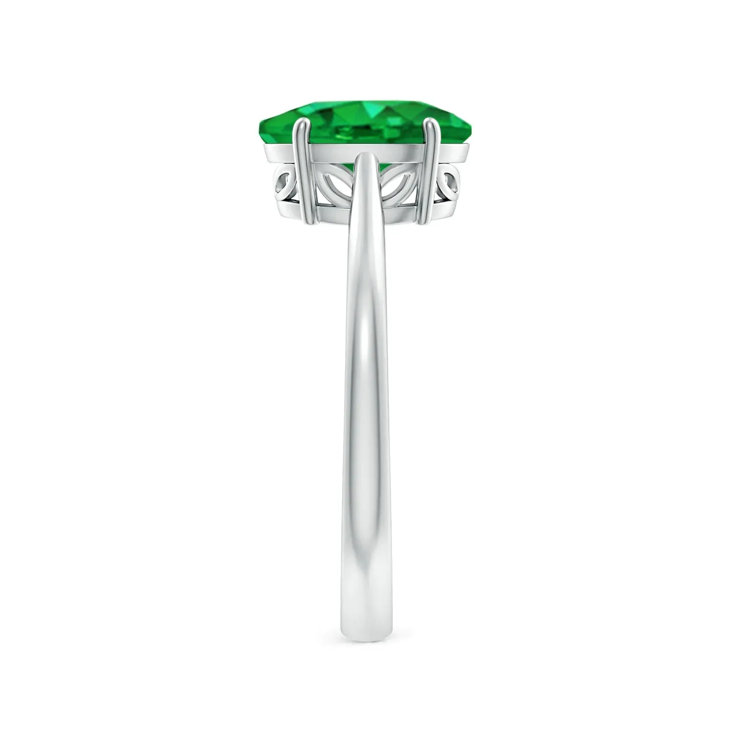 3 CT. Classic Solitaire Oval Emerald Ring