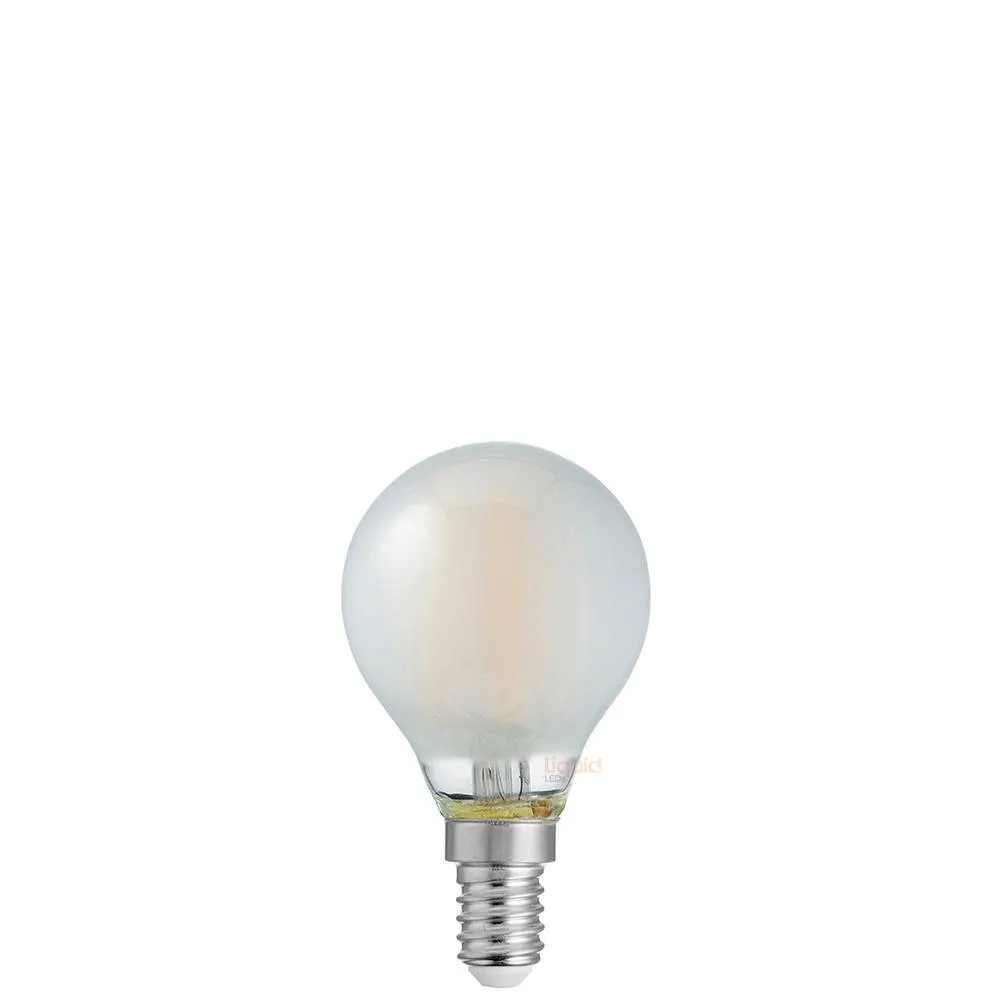 6W Fancy Round LED Bulb E14 Frost in Warm White