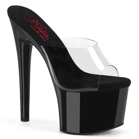 7 Inch Heel PASSION-701 Clear Black