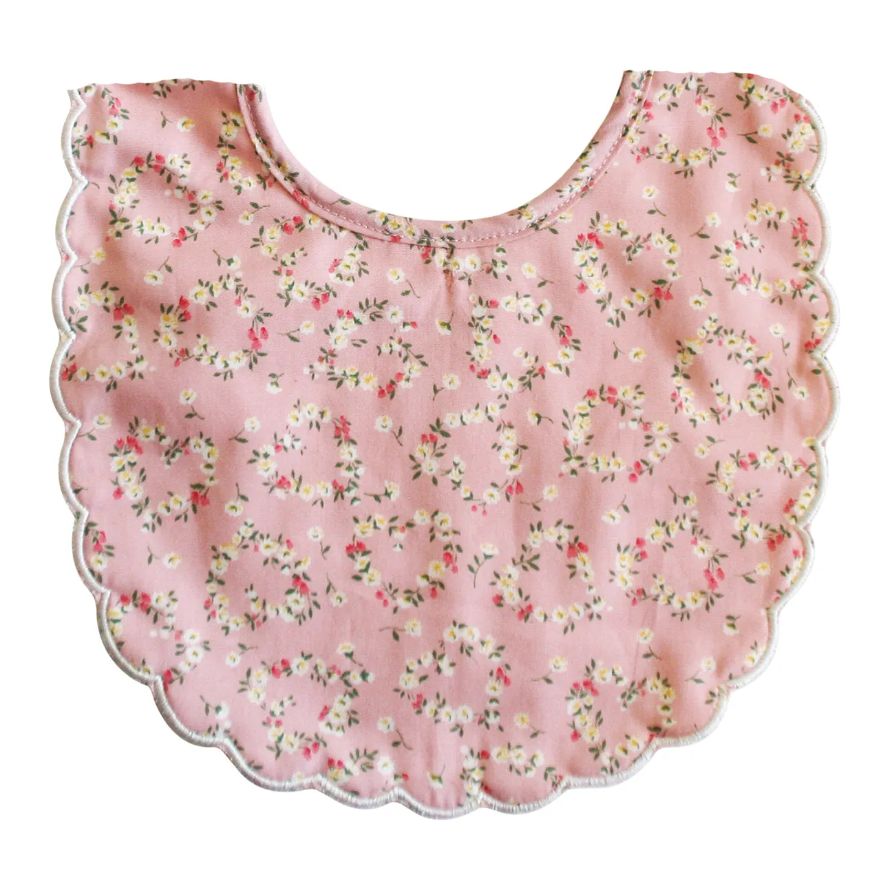 Alimrose Scallop Bib - Posy Heart