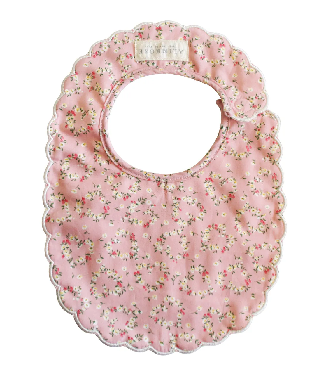 Alimrose Scallop Bib - Posy Heart