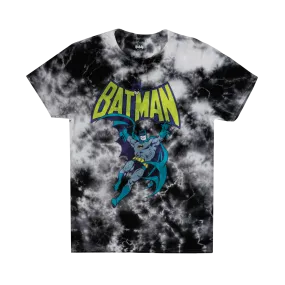 Batman Classic Comic Black Tie-Dye Tee