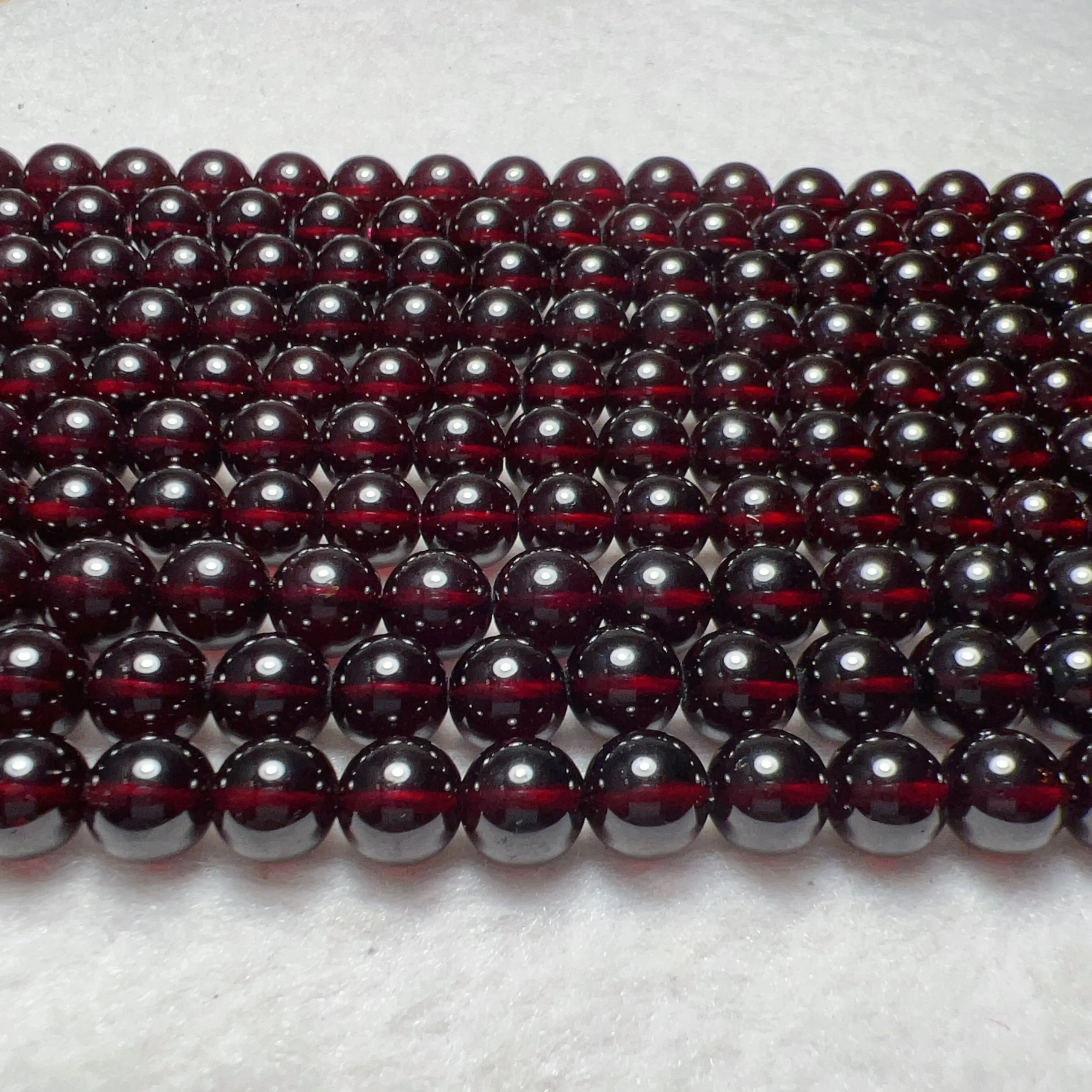 Best Quality in Strands 8.5mm Natural Almandine Red Garnet Bead Strands for DIY Jewelry Projects