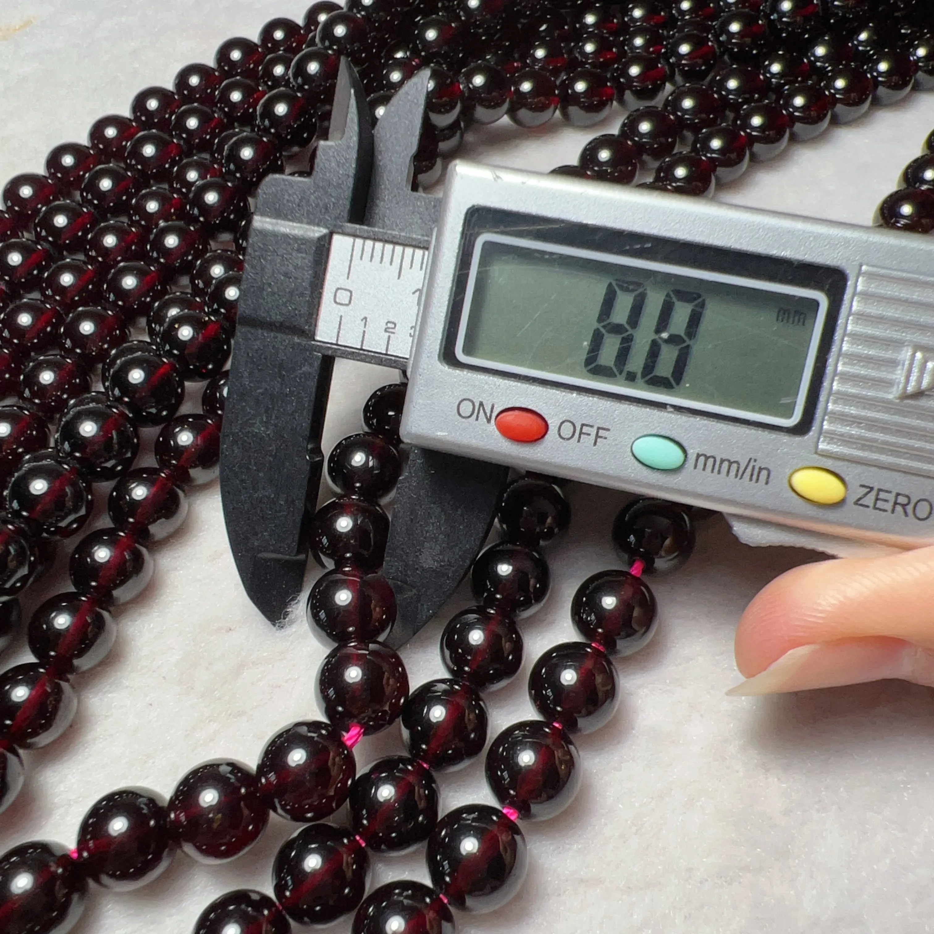 Best Quality in Strands 8.5mm Natural Almandine Red Garnet Bead Strands for DIY Jewelry Projects