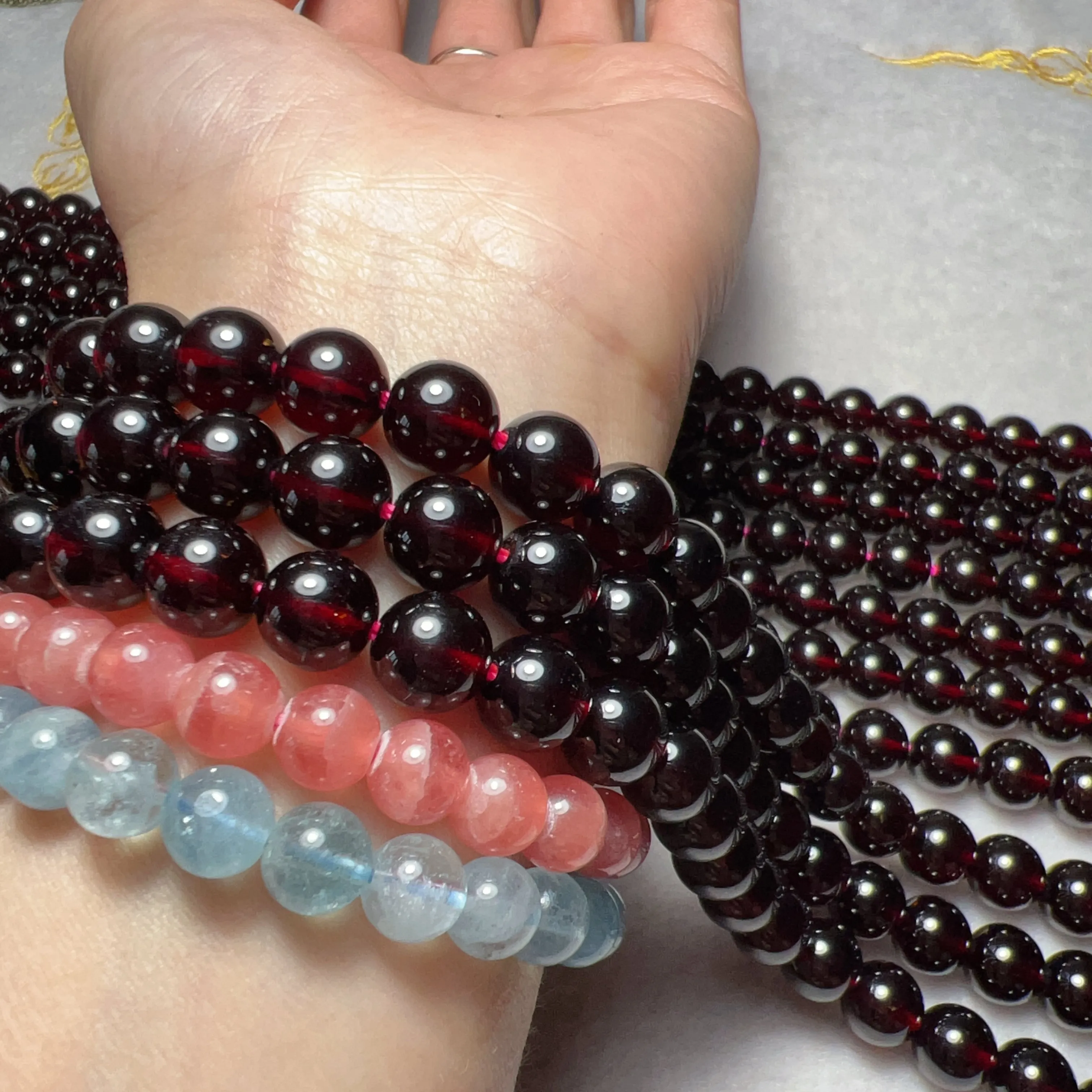 Best Quality in Strands 8.5mm Natural Almandine Red Garnet Bead Strands for DIY Jewelry Projects