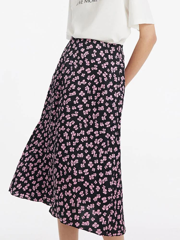 Bowknot Printed Mermaid Women Half Skirt