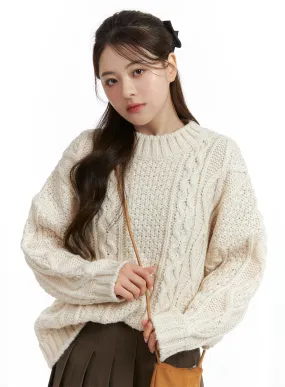 Cable Knit Sweater OJ412