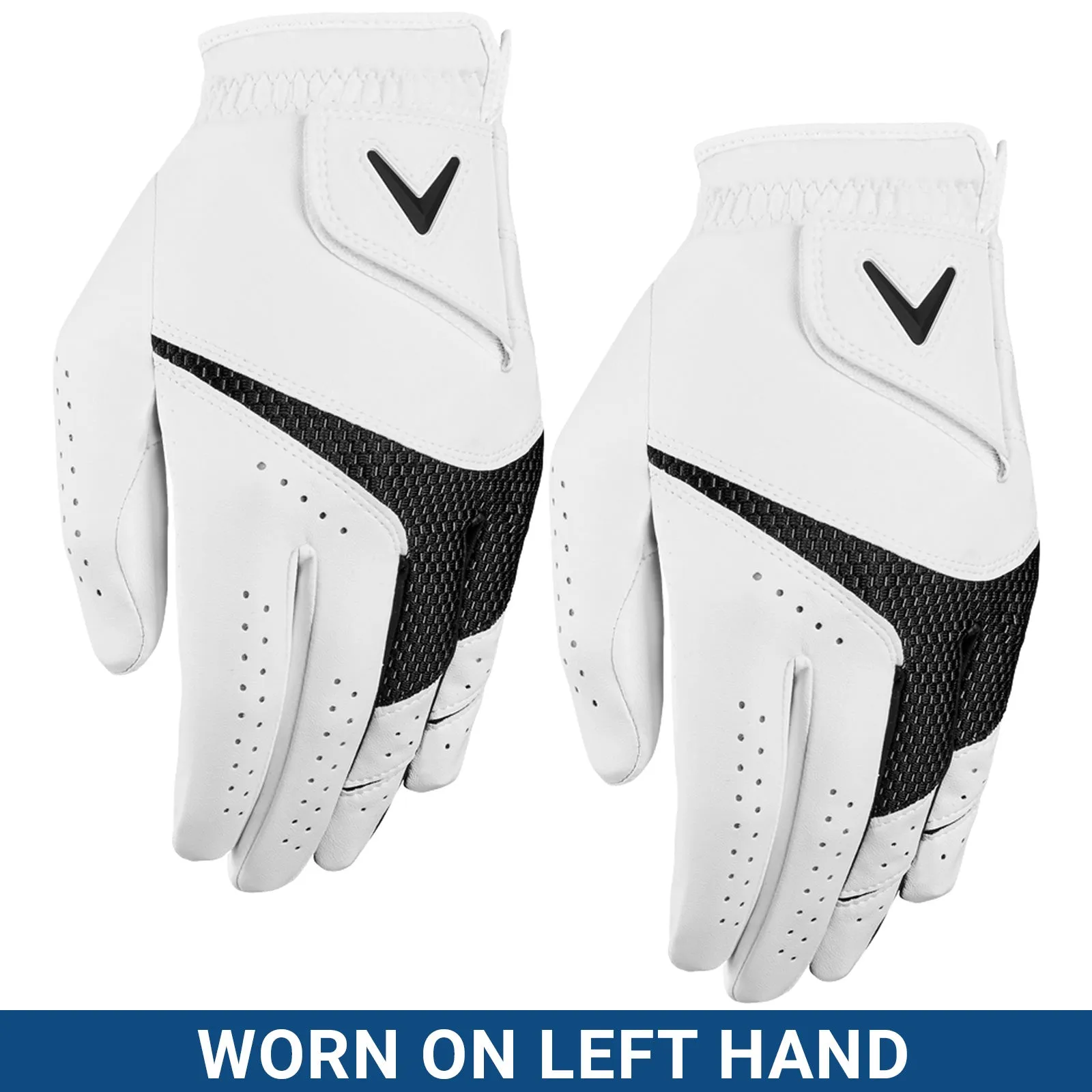 Callaway Mens Weather Spann LEFT Hand Glove (2 Pack)