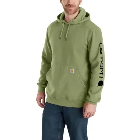 'Carhartt' Men's Midweight Sleeve Logo Hoodie - Chive Heather