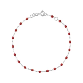 Classic Gigi Bordeaux bracelet, White Gold, 7.5"