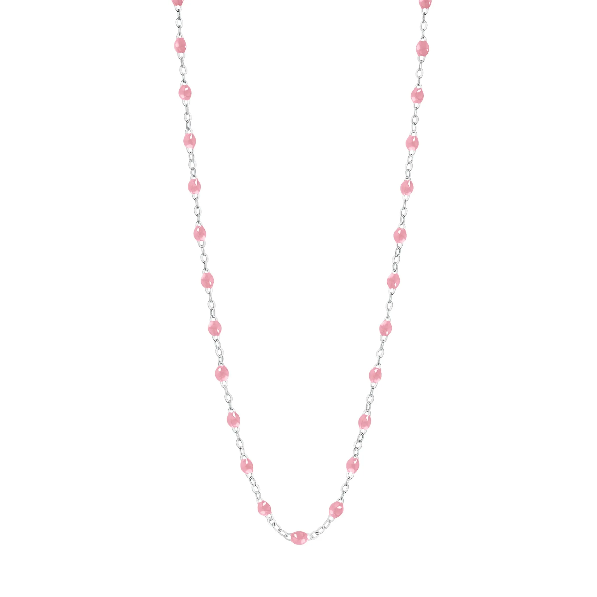 Classic Gigi Fuchsia necklace, White Gold, 16.5"