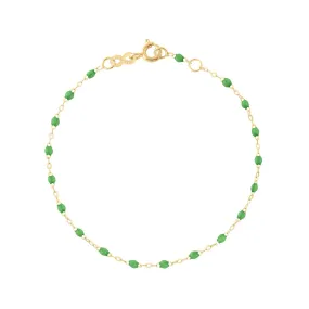 Classic Gigi Green bracelet, Yellow Gold, 6.7"