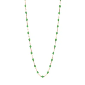 Classic Gigi Green necklace, Rose Gold, 16.5"