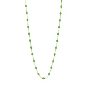 Classic Gigi Green necklace, Yellow Gold, 19.7"