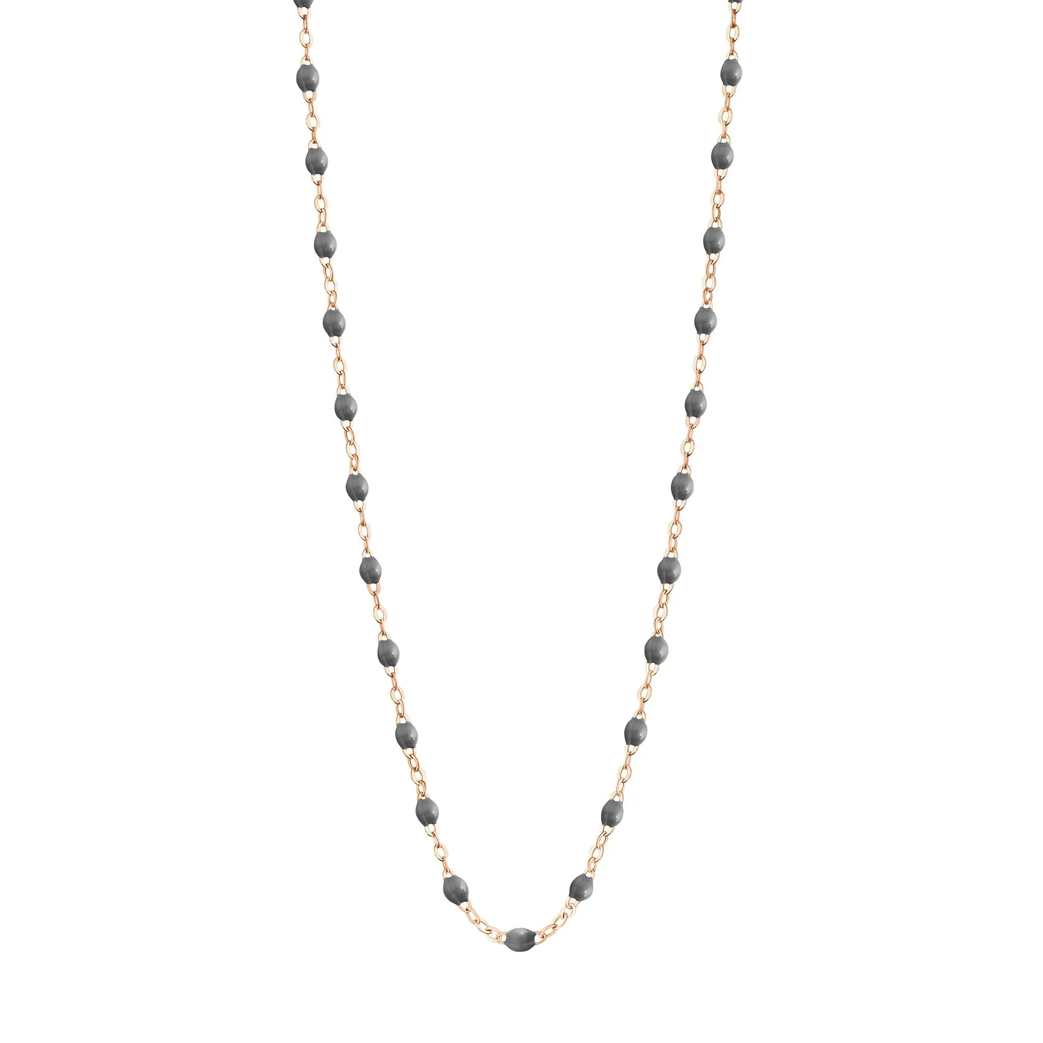 Classic Gigi Grey necklace, Rose Gold, 19.7"