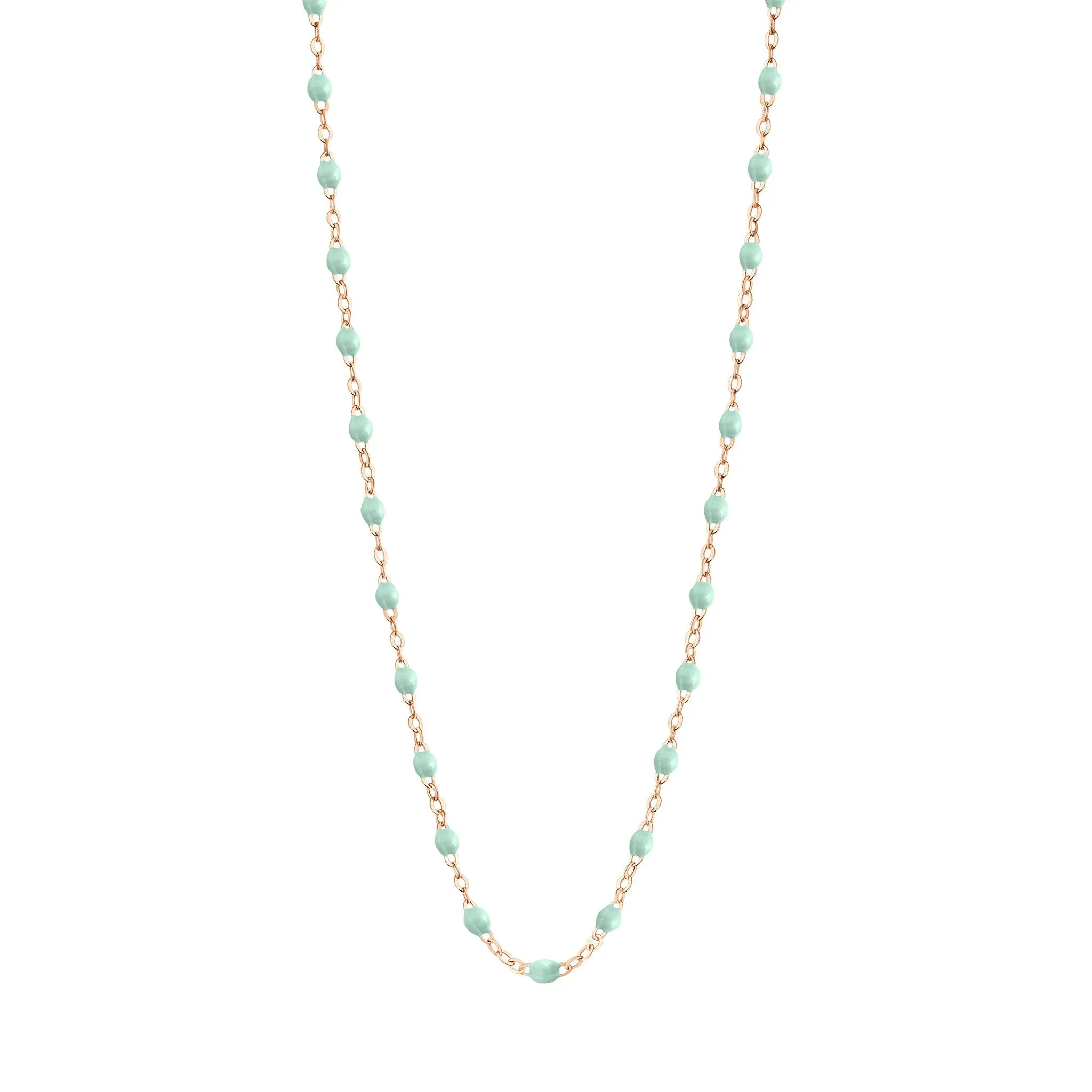 Classic Gigi Jade necklace, Rose Gold, 16.5"