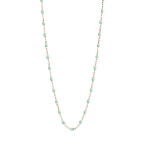 Classic Gigi Jade necklace, Rose Gold, 16.5"