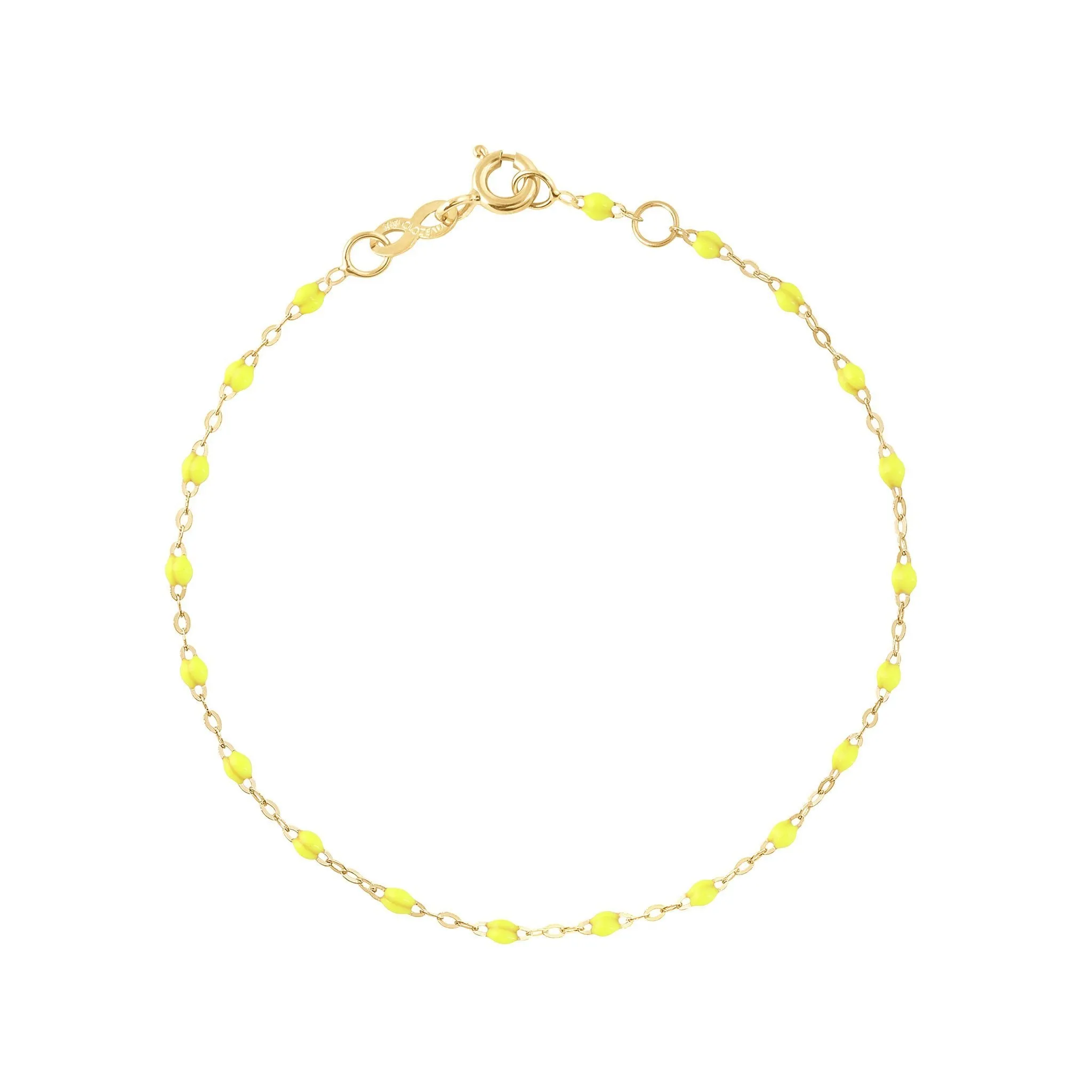 Classic Gigi Lime bracelet, Yellow Gold, 5.9"