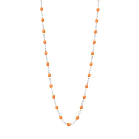 Classic Gigi Mandarine necklace, White Gold, 16.5"