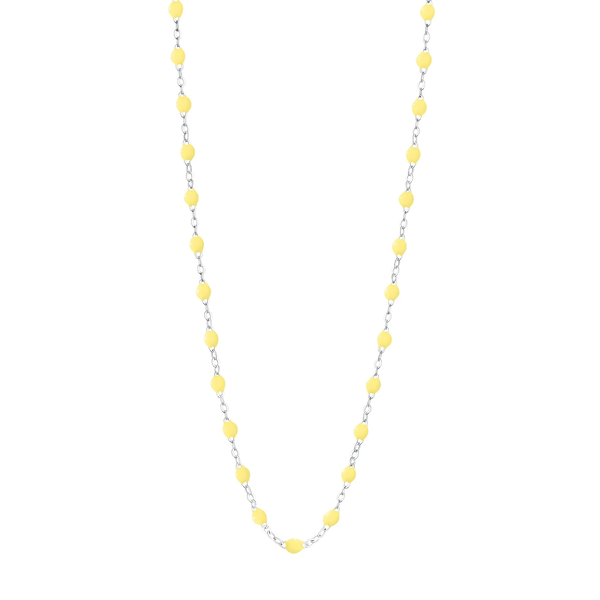 Classic Gigi Mimosa Necklace, White Gold, 17.7"