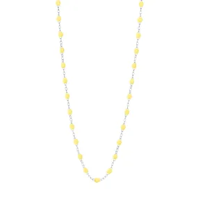 Classic Gigi Mimosa Necklace, White Gold, 17.7"