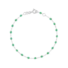 Classic Gigi Mint Bracelet, White Gold, 7.5"