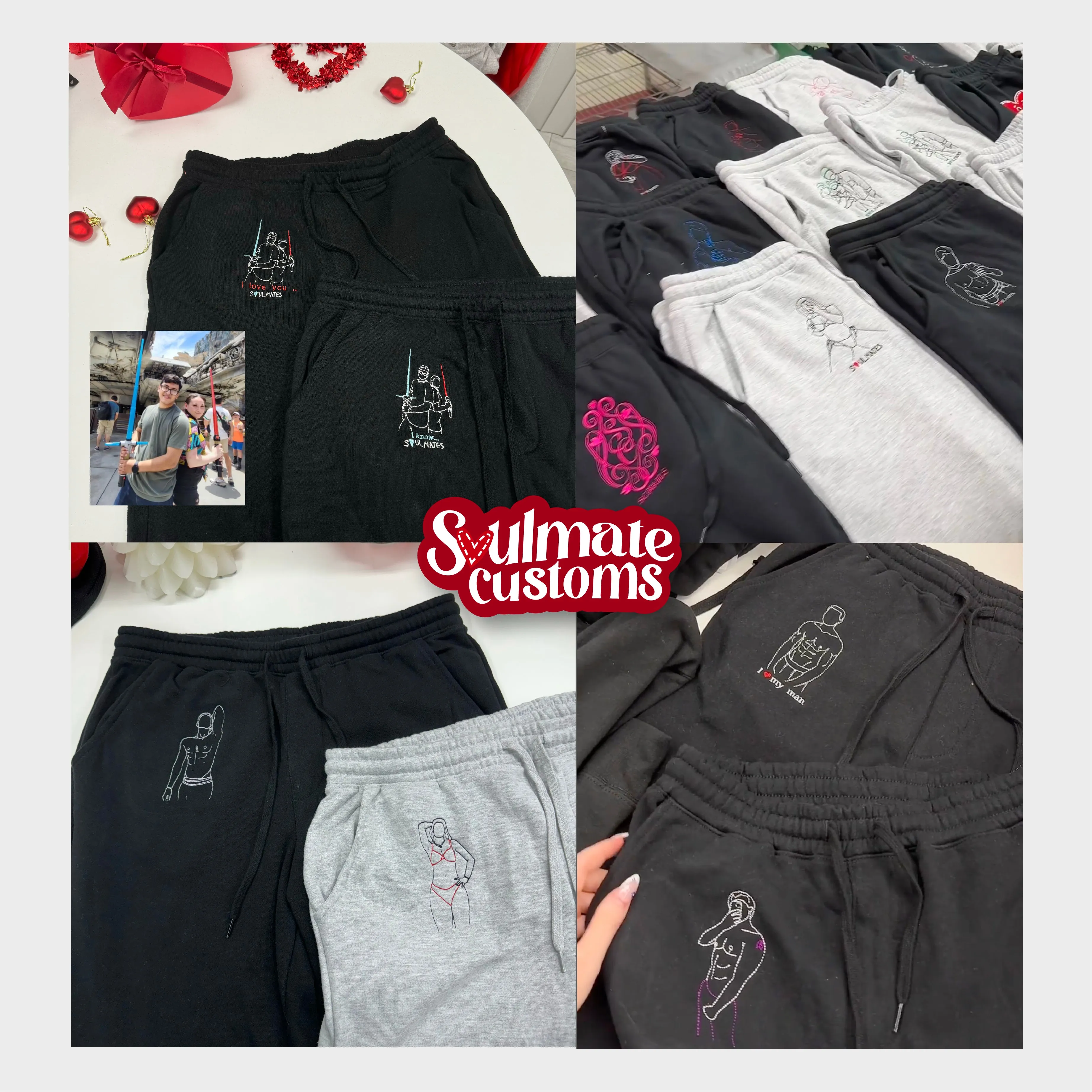 Custom Soulmate© Embroidery Sweatpants