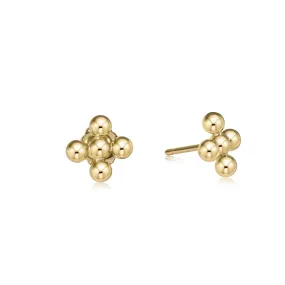 enewton Classic Beaded Signature Cross Stud - Gold