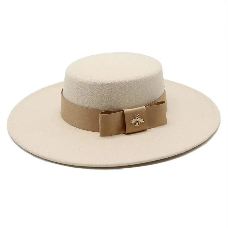 Fedora Hat For Women - Bowknot Flat Top