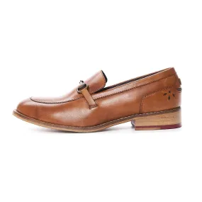 FRAN TAN HORSE BIT LOAFER