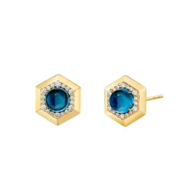 Hex Gemstone Earrings