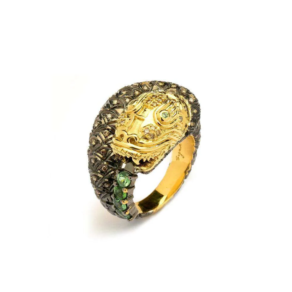 Jardin Large Snake Ring