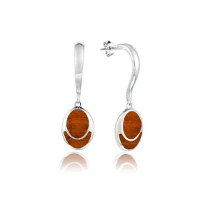 Koa Wood Oval Earrings