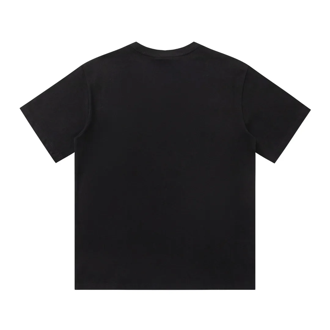 Letter Gradient Print T Shirt