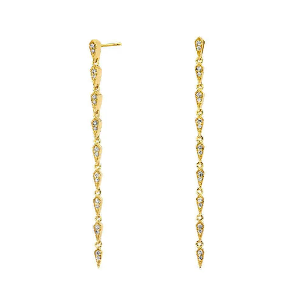 Long Mogul Diamond Earrings