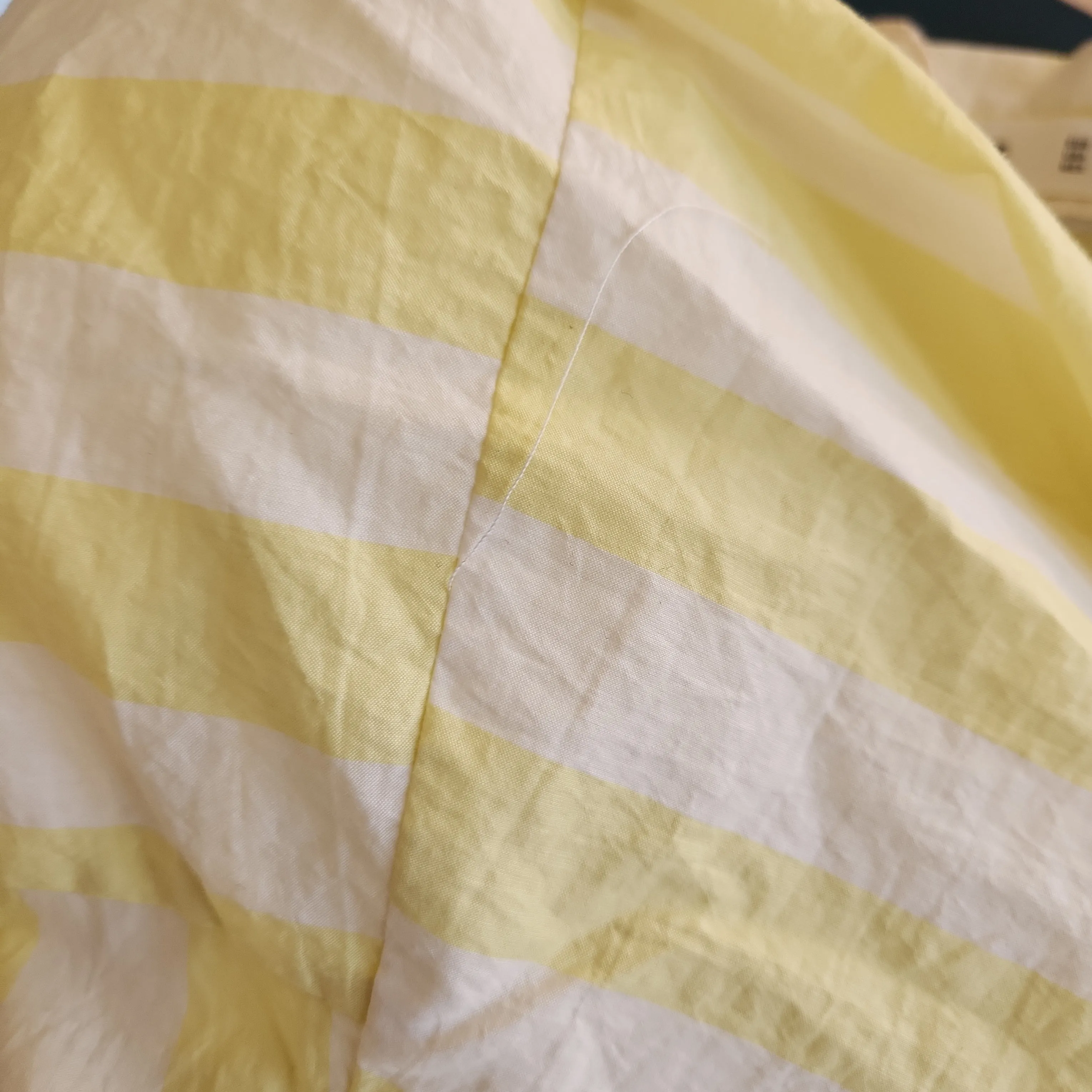 Mango Light Yellow & White Striped Collared Shirt | Brand New |