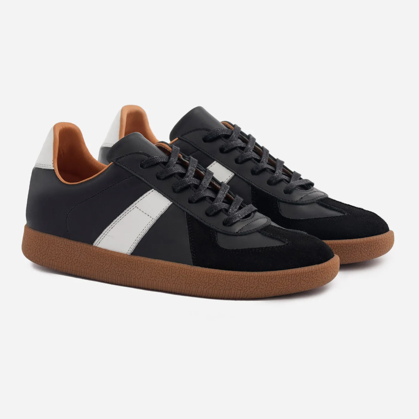 Morgen Trainers - Leather/Suede - Gum Sole - Women's