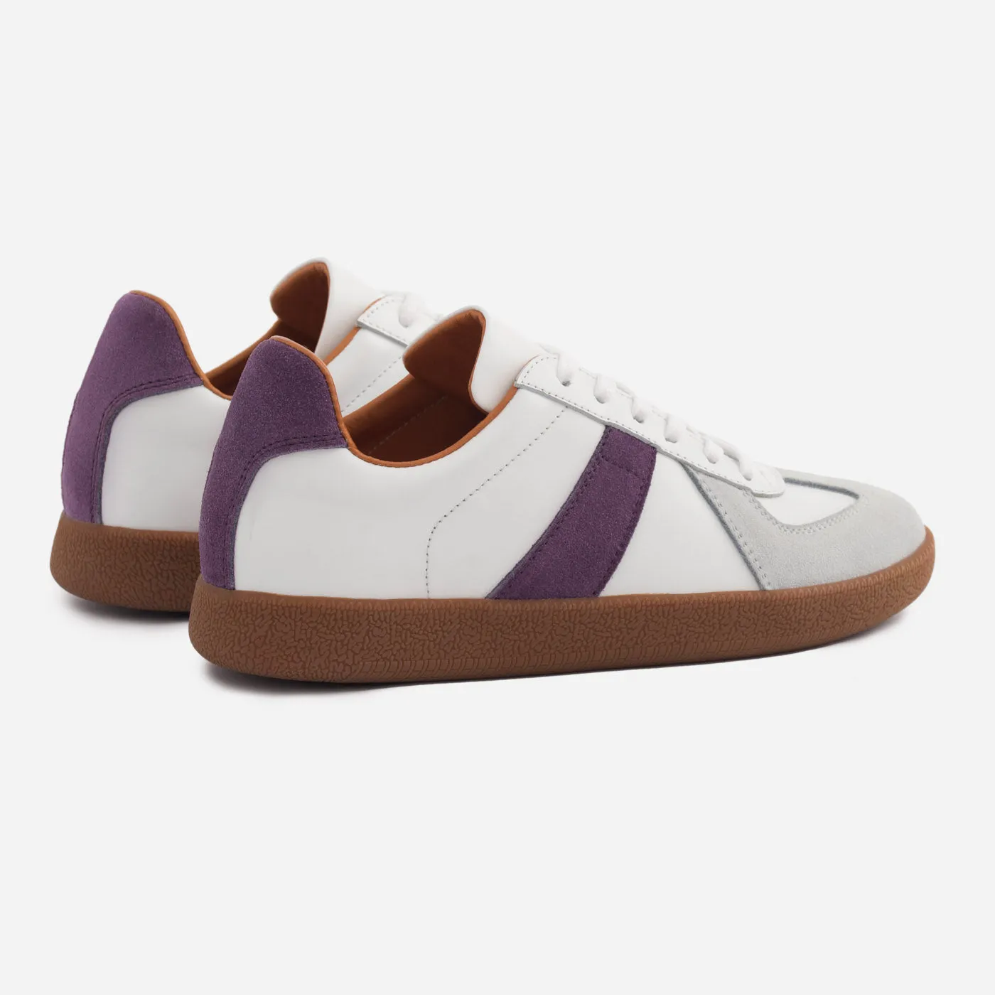 Morgen Trainers - Leather/Suede - Gum Sole - Women's