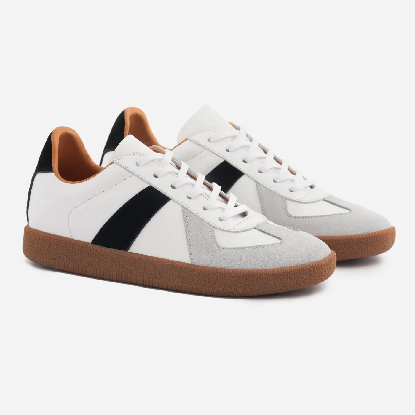 Morgen Trainers - Leather/Suede - Gum Sole - Women's