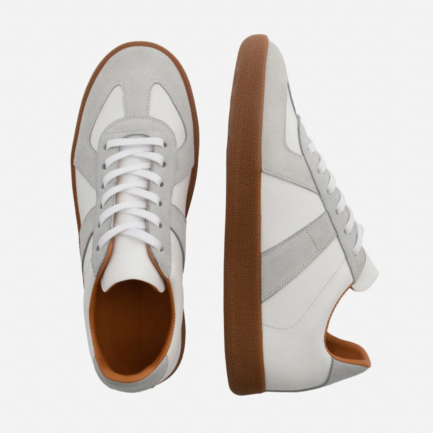 Morgen Trainers - Leather/Suede - Gum Sole - Women's