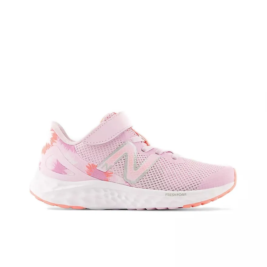 New Balance Light Raspberry Arishi v4 Bungee Lace Children’s Sneaker