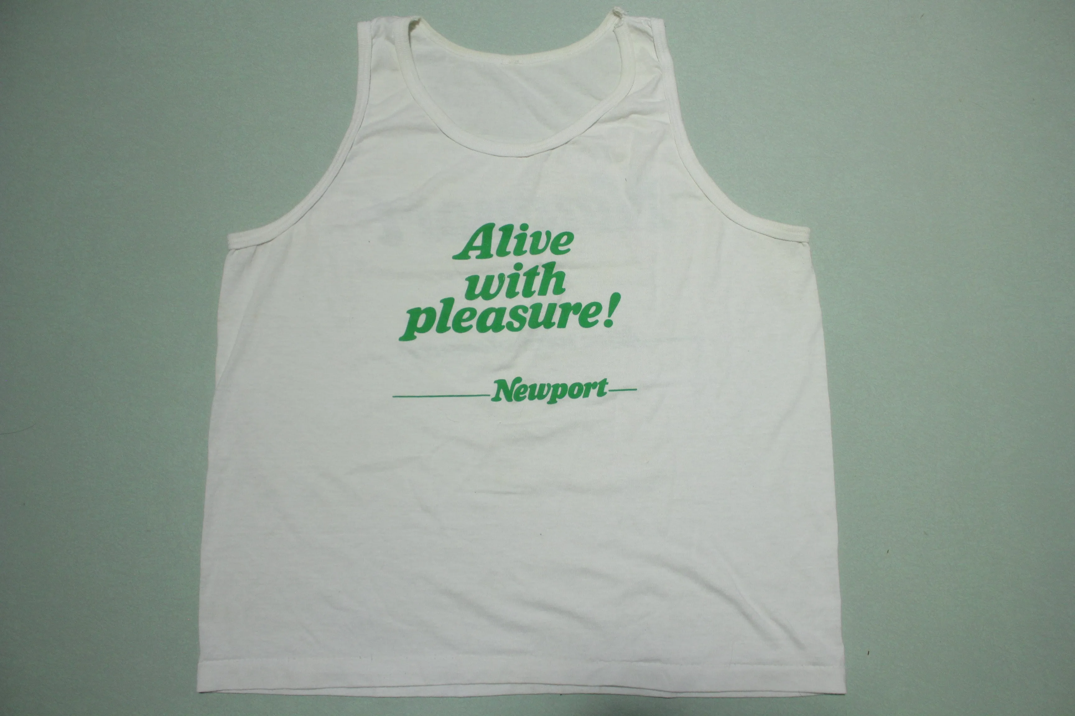 Newport Alive With Pleasure  Vintage 80's Single Stitch T-Shirt Sleeveless Tank Top