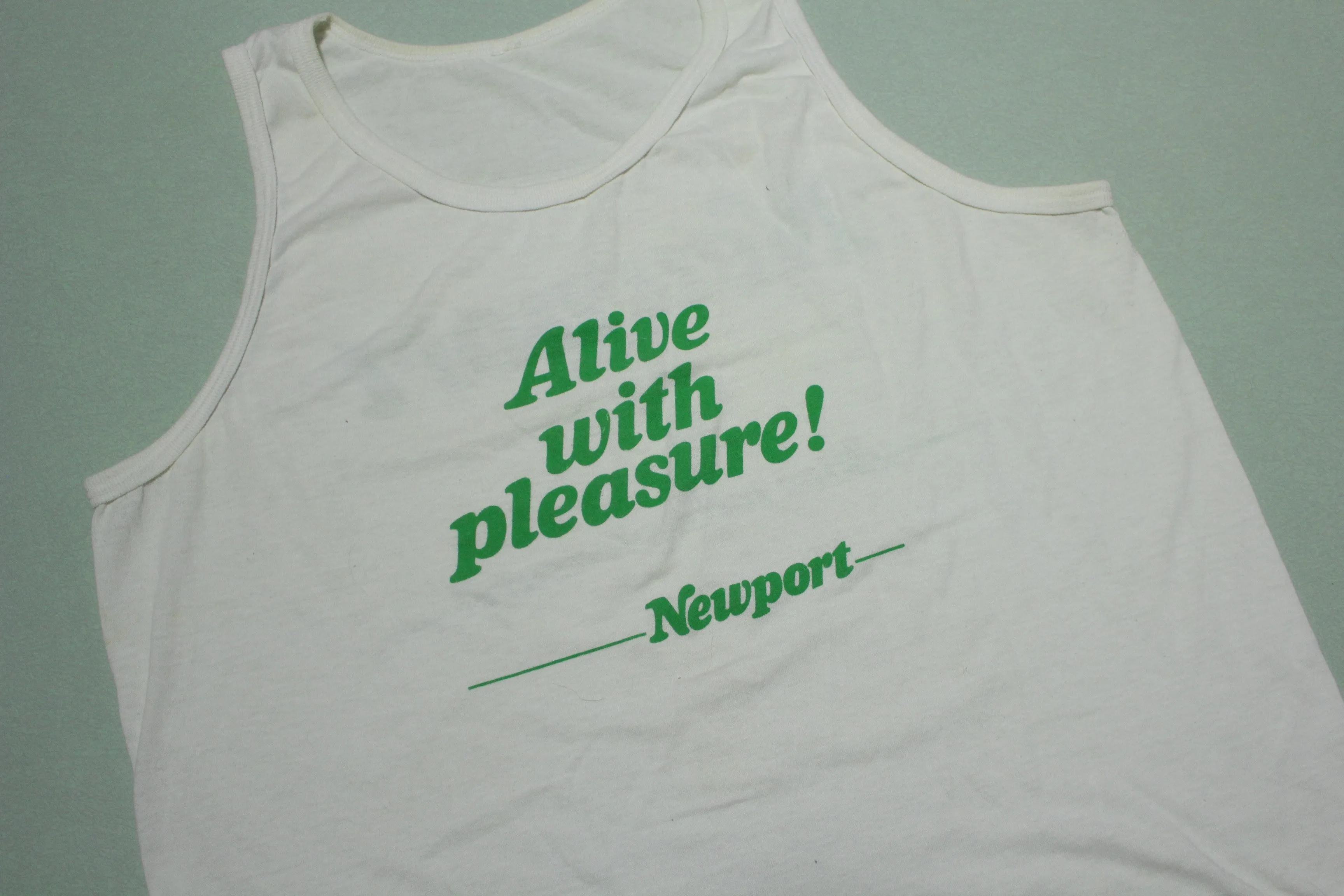 Newport Alive With Pleasure  Vintage 80's Single Stitch T-Shirt Sleeveless Tank Top