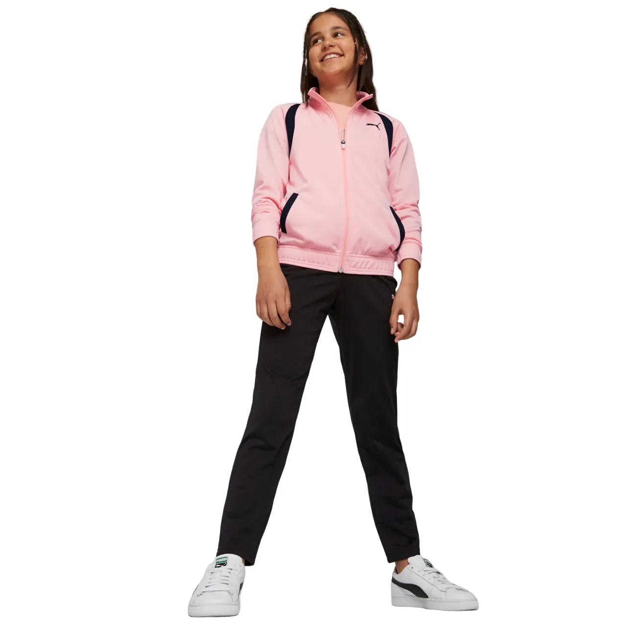 Puma Girl's Tricot tracksuit 673583-63 peach pink