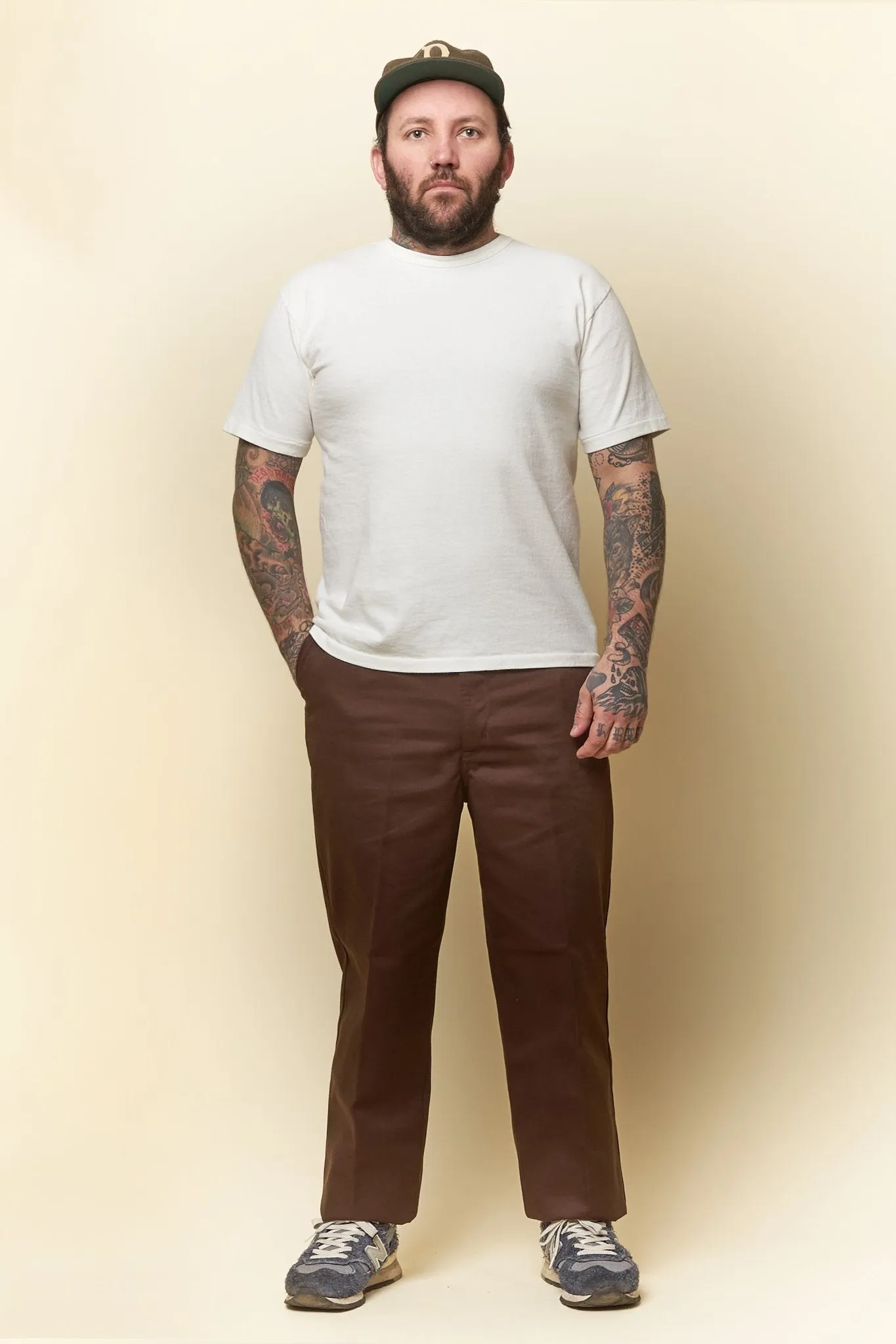 Radiall Motown Wide Tapered Fit Work Pants - Brown